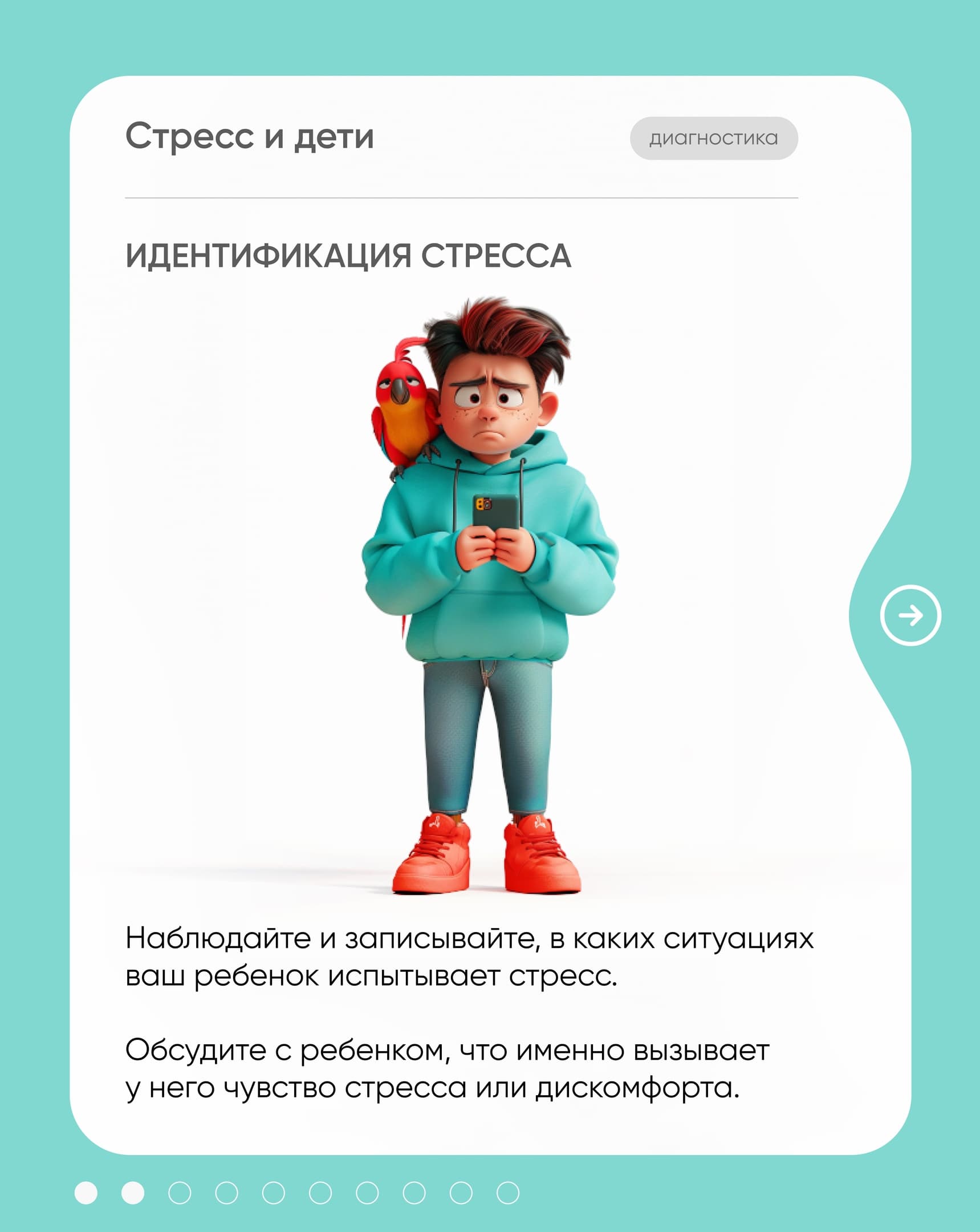 Карточка 2: как тело реагирует на стресс у ребёнка
